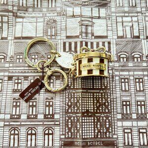 Henri Bendel Hatbox/Pill box Bag Charm/Key Ring/Key Chain/Key Fob - NWT